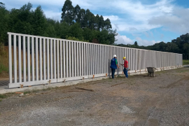 MURO GRADIL NA FÁBRICA